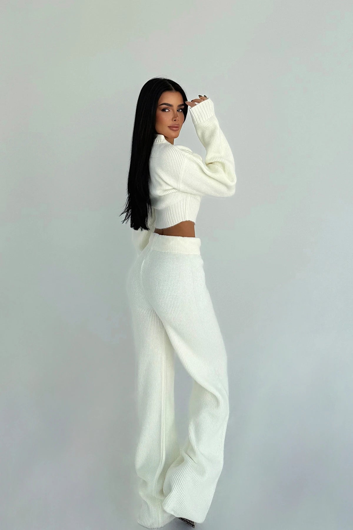 White Knit Set