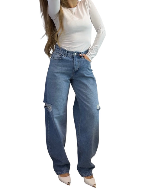Baggy Jeans with Rips