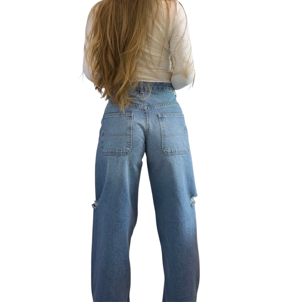 Baggy Jeans with Rips