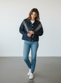 Denim Jacket with Silver Fringe