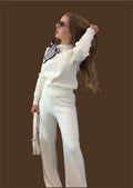 Two-Piece Knit Sweater and Pants Set