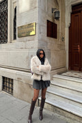 Cream Faux Fur Coat