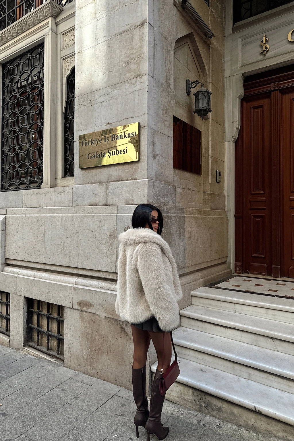 Cream Faux Fur Coat