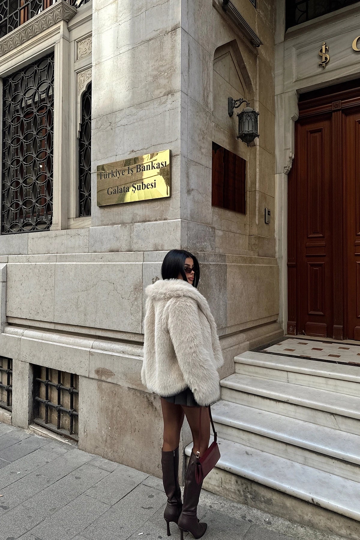 Cream Faux Fur Coat