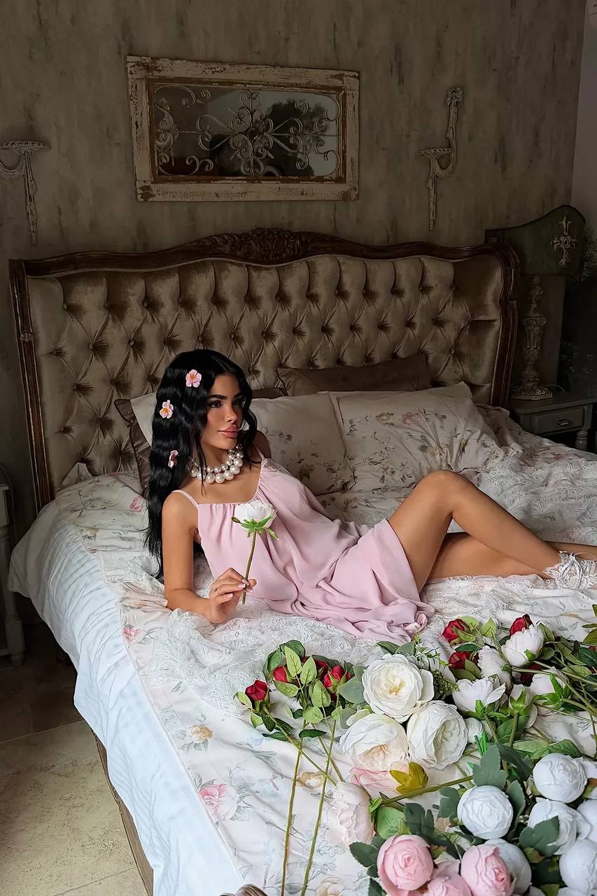 Powder Pink Strappy Midi Dress